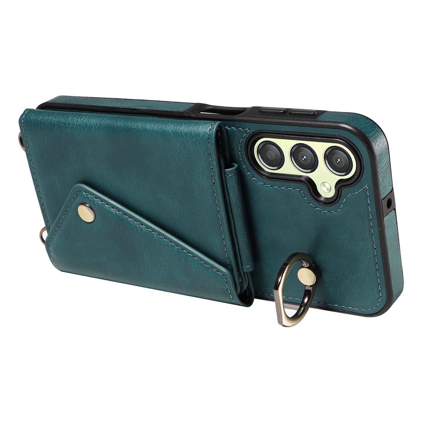 002 For Samsung Galaxy A24 4G A25 5G Card Bag Ring Kickstand Shockproof Cover Litchi Texture Leather Coated TPU Phone Case with Shoulder Strap 002 For Samsung Galaxy A24 4G A25 5G Card Bag Ring Kickstand Shockproof Cover Litchi Texture Leather Coated TPU Phone Case with Shoulder Strap